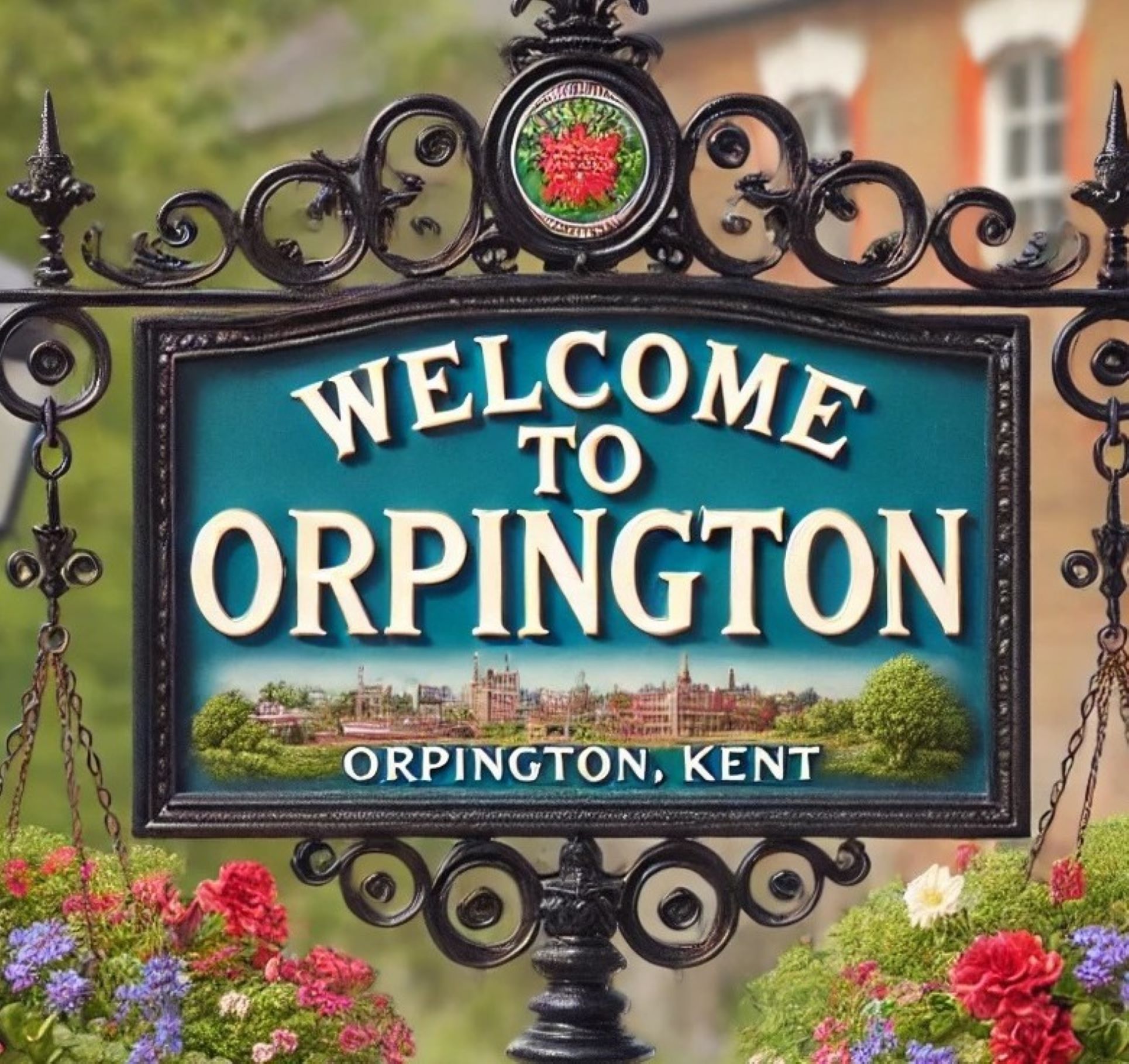 This decorative wrought iron sign proudly welcomes visitors to Orpington, Kent, set against a backdrop of historic-style buildings and colourful floral displays. The sign highlights Orpington’s charm and community character, making it a popular and desirable place to live. From period homes to modern properties, the area continues to attract buyers and sellers alike. Integra Estates, trusted Beckenham estate agents, Orpington estate agents, and Penge estate agents, provide expert local knowledge and high-quality marketing to showcase homes across South East London and Kent.