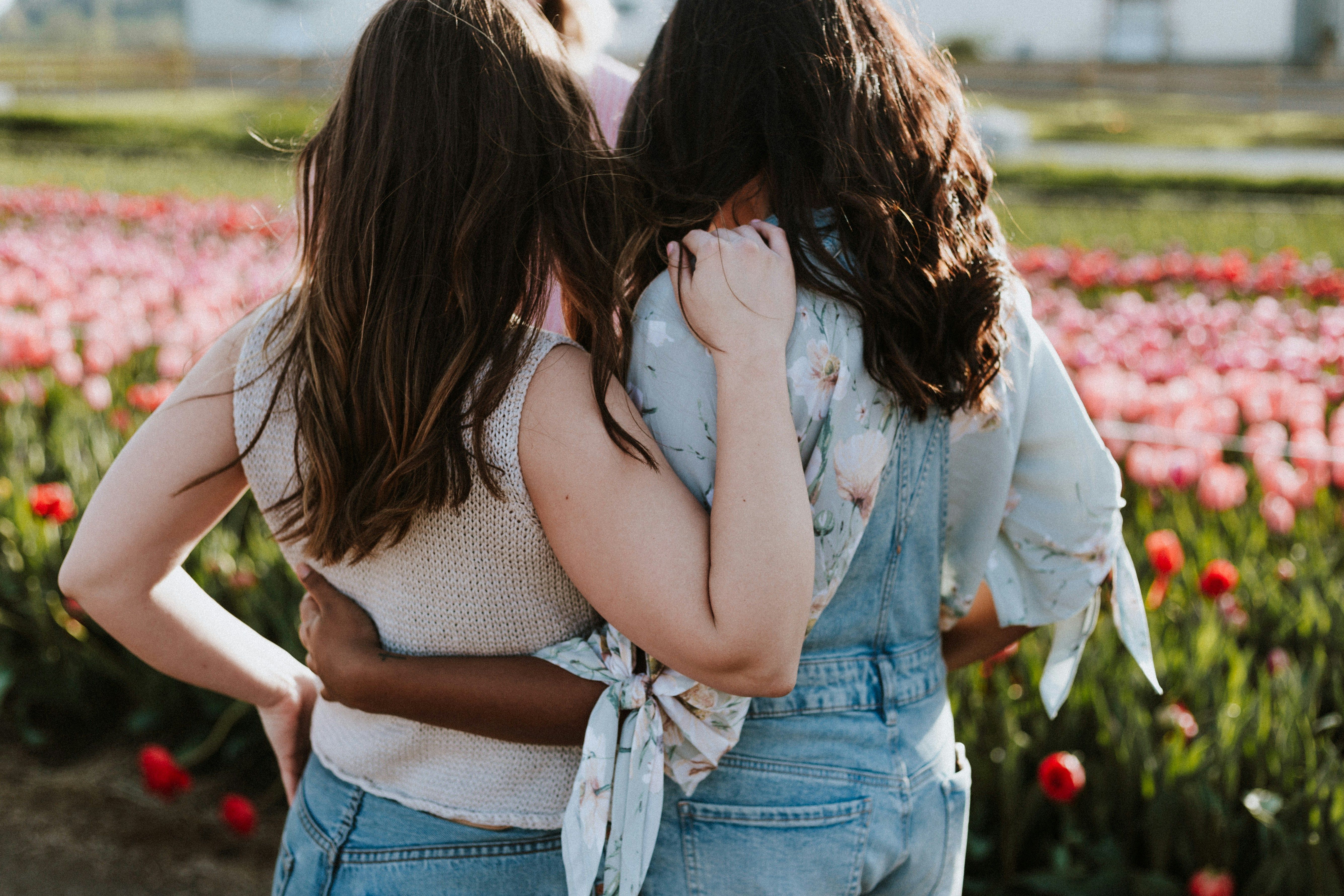 image of two people embracing