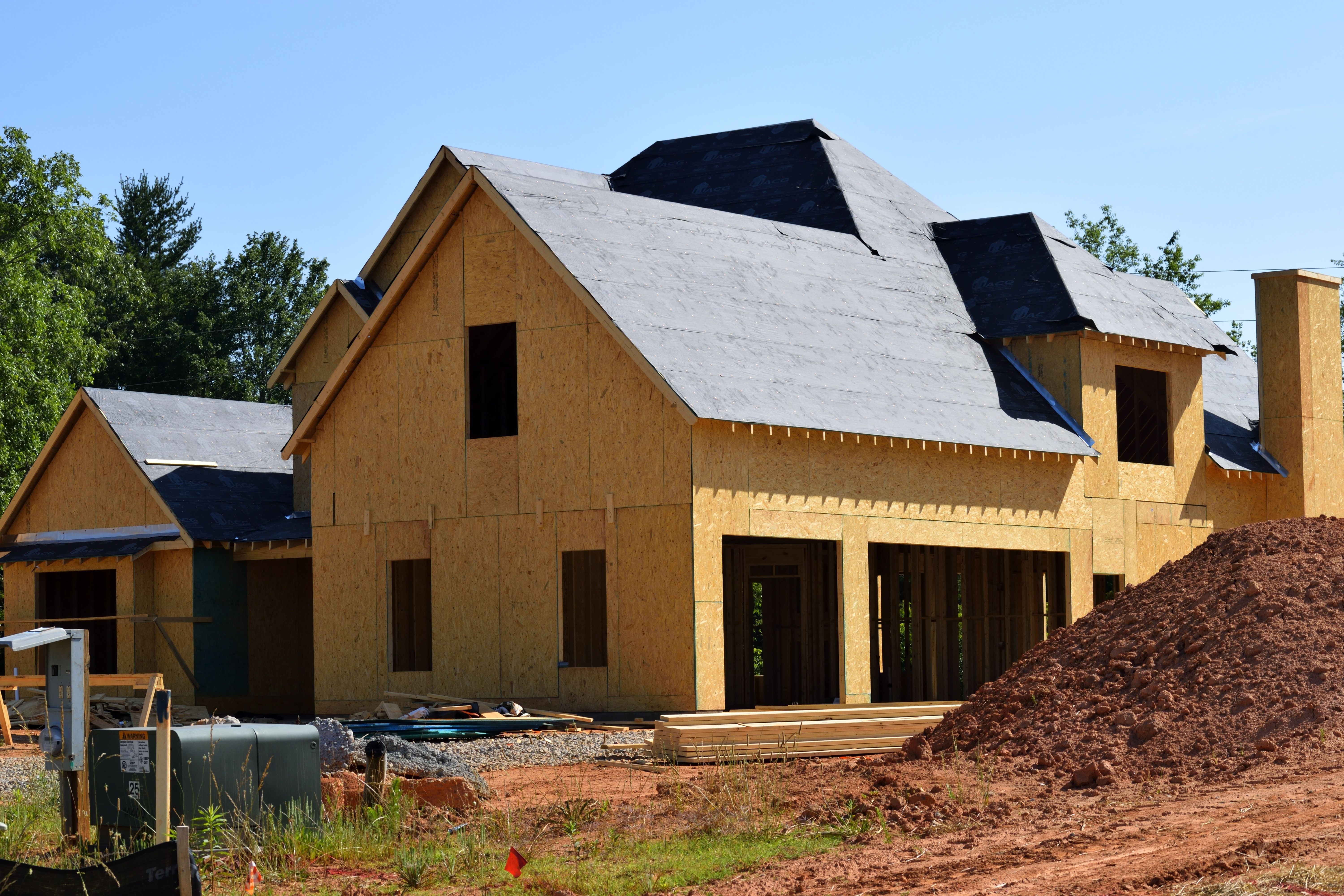 image of a new home being built from timber